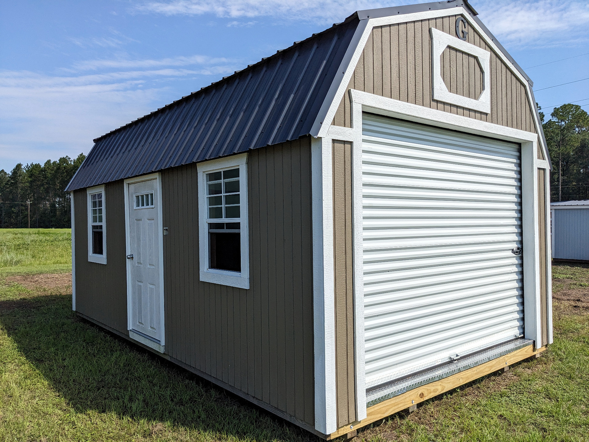 12x20 Lofted Barn Garage at Graceland Storage Sheds and Buildings of Kingsland