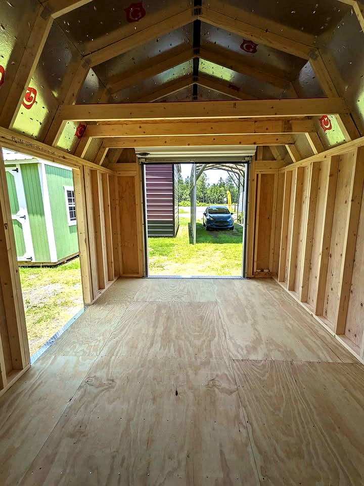 10x16 Lofted Barn Garage at Graceland Storage Sheds and Buildings of Kingsland