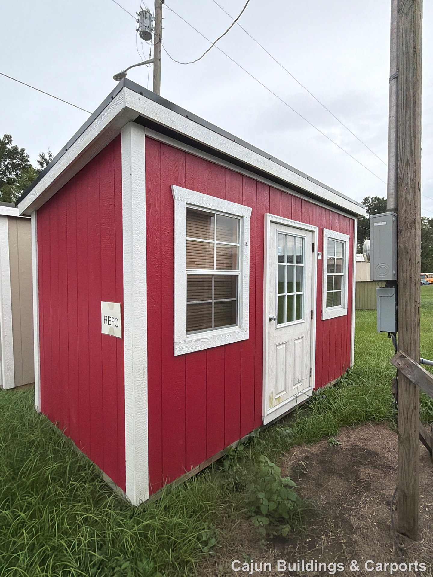 6x12 Mini Shed at Cajun Buildings and Carports