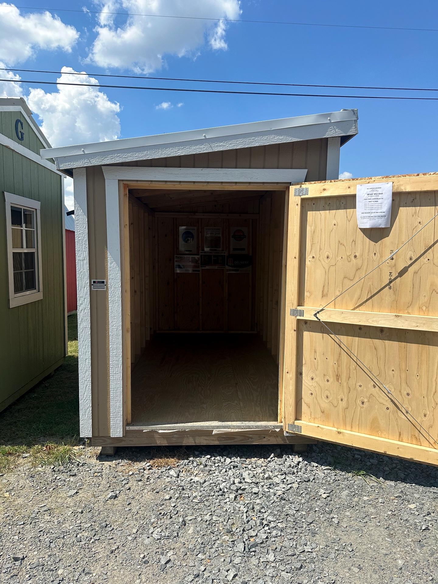 6x12 Mini Shed at G&L Carports & Portable Buildings