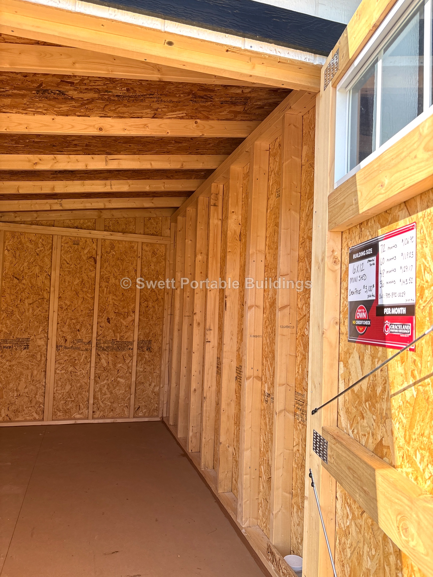 6x12 Mini Shed at Swett Portable Buildings LLC