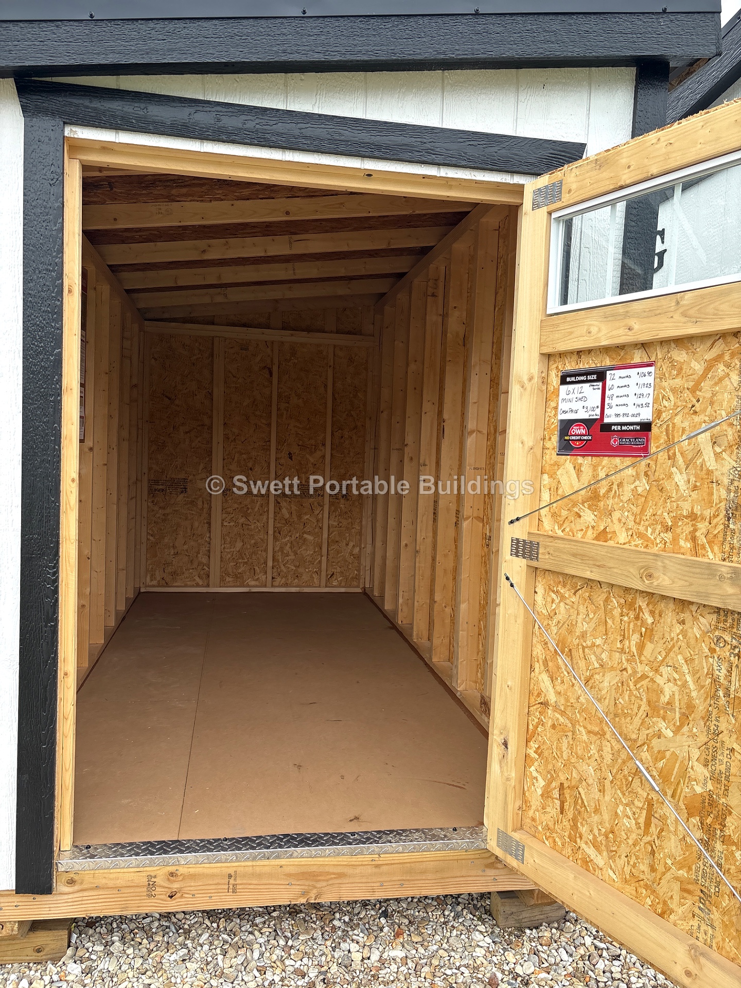 6x12 Mini Shed at Swett Portable Buildings LLC