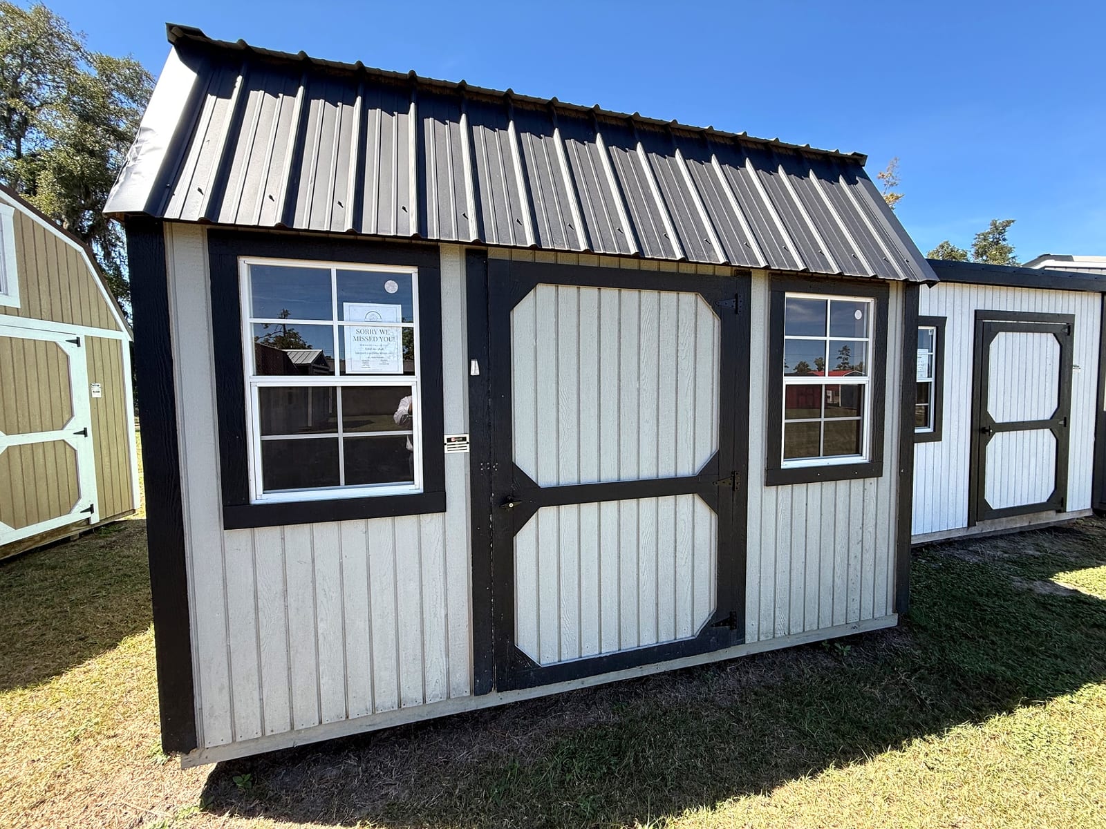 8x12 Side Lofted Barn at Moultrie Lot- Willis Buildings