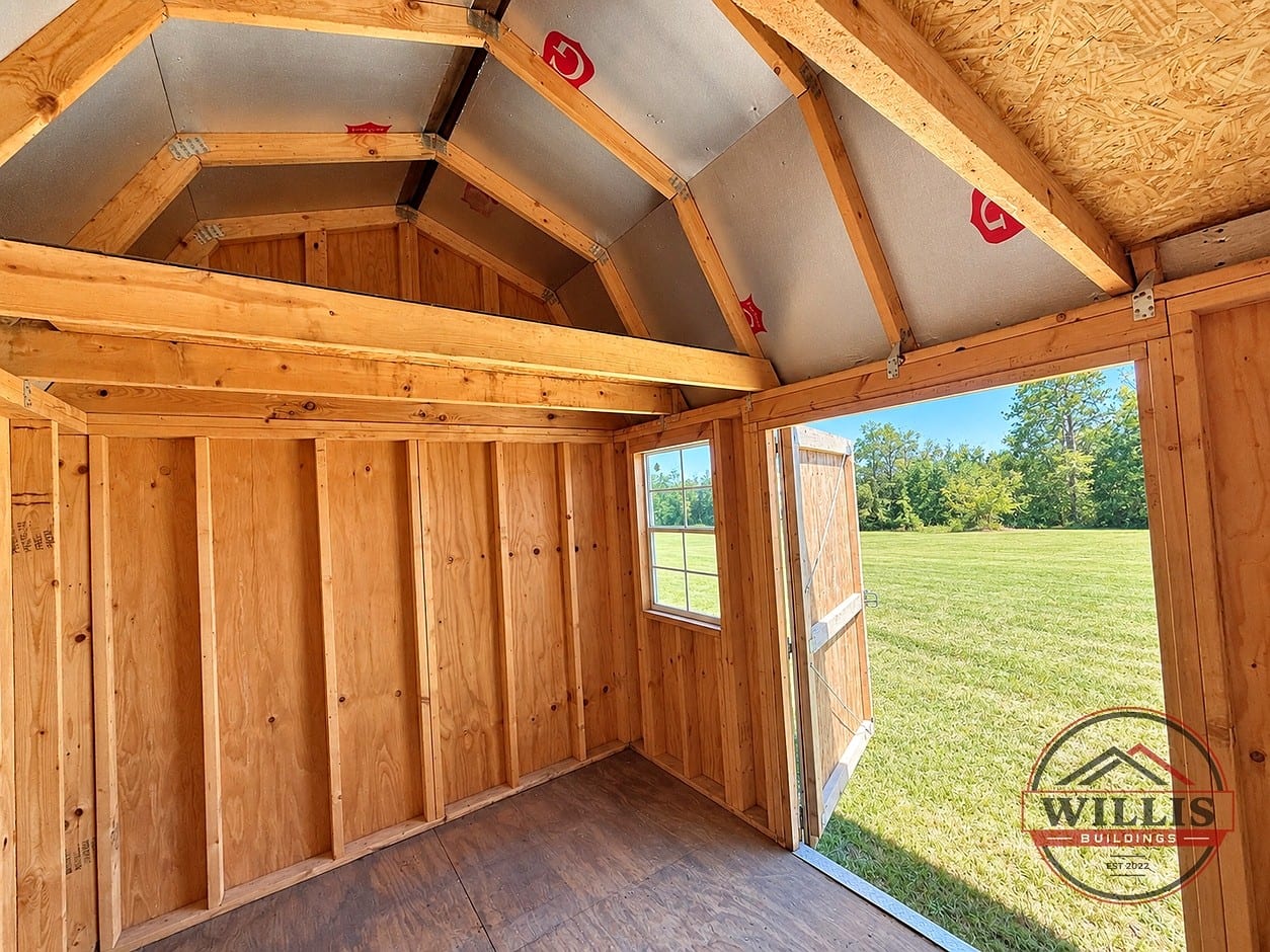 8x12 Side Lofted Barn at Willis Buildings