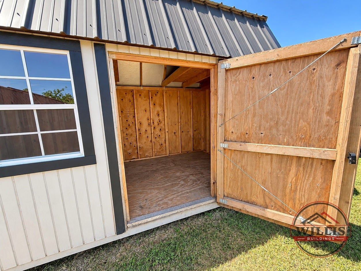 8x12 Side Lofted Barn at Willis Buildings of Lake Park, GA