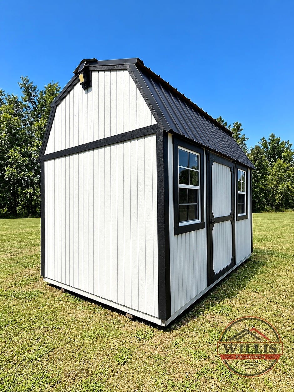 8x12 Side Lofted Barn at Willis Buildings of Lake Park, GA