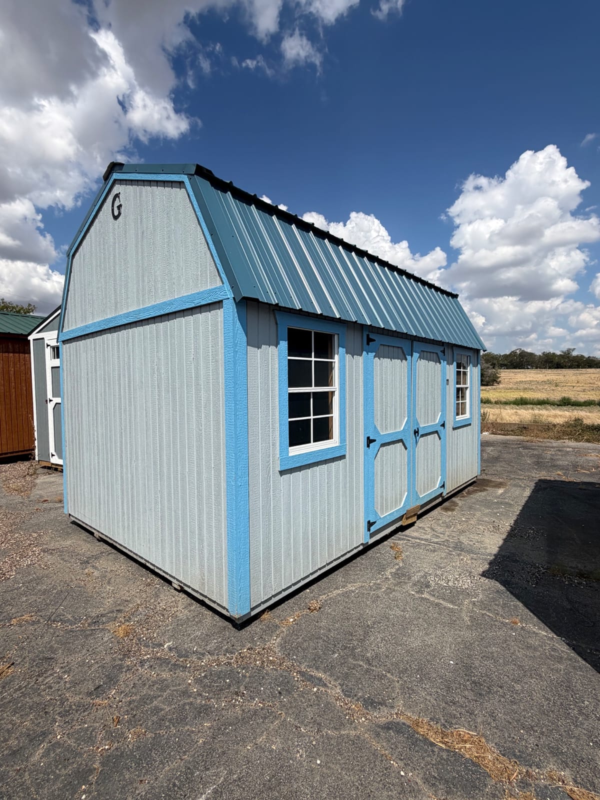 10x16 Side Lofted Barn at Tyler Lot- ETX Steel Tyler