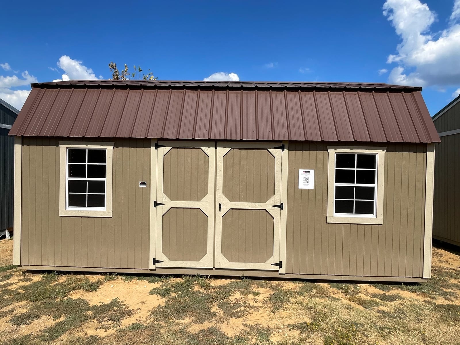 10x20 Side Lofted Barn at Tyler Lot- ETX Steel Tyler