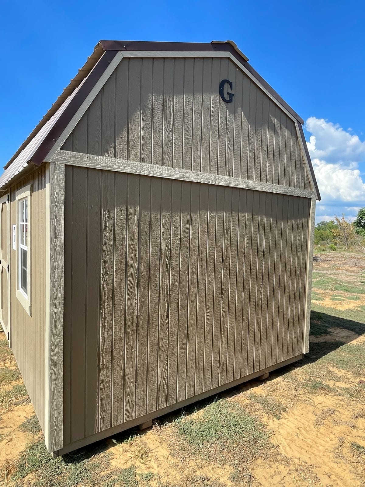 10x20 Side Lofted Barn at Tyler Lot- ETX Steel Tyler
