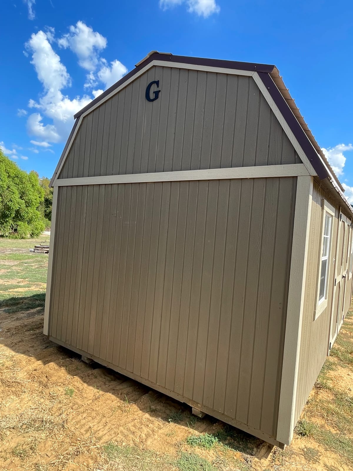 10x20 Side Lofted Barn at Tyler Lot- ETX Steel Tyler