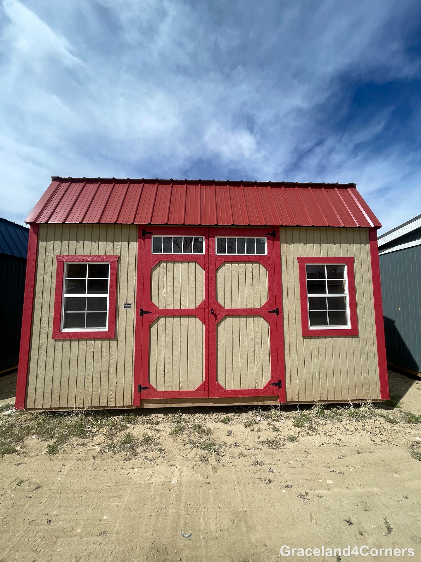 10x16 Side Lofted Barn at GRACELAND FOUR CORNERS