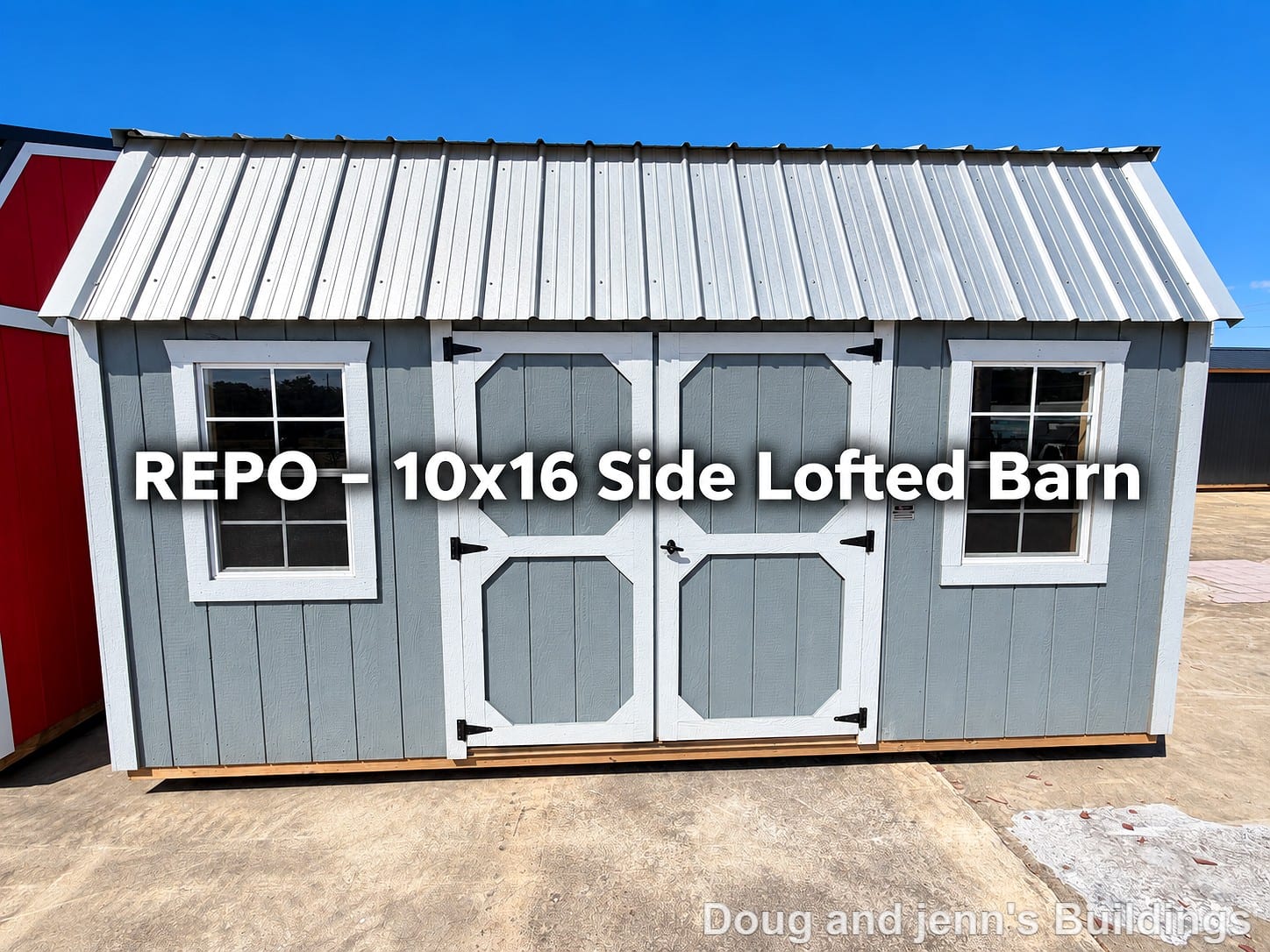 10x16 Side Lofted Barn at Doug and Jenn's Buildings