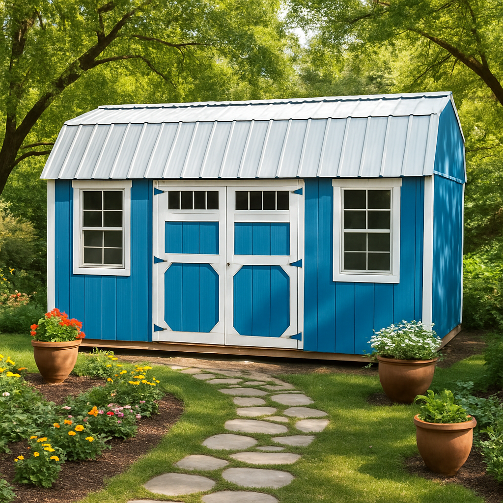 10x16 Side Lofted Barn at ACE Buildings - Graceland of Corpus Christi