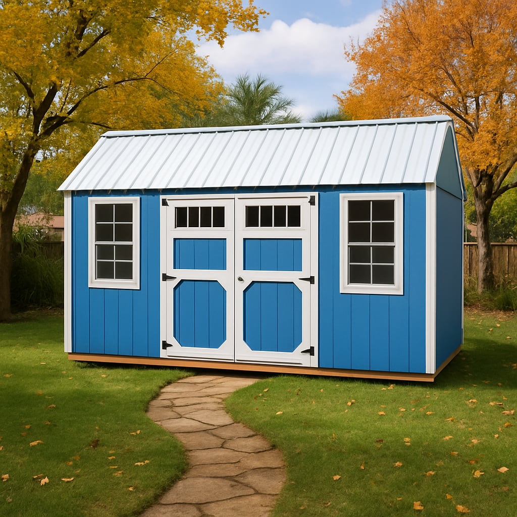 10x16 Side Lofted Barn at ACE Buildings - Graceland of Corpus Christi