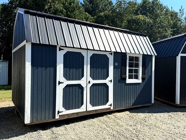 10x16 Side Lofted Barn at Graceland Portable Buildings of the Carolinas / Dixie Motors, LLC