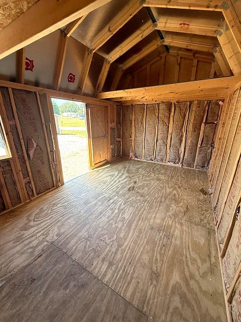10x16 Side Lofted Barn at Graceland Portable Buildings of the Carolinas / Dixie Motors, LLC