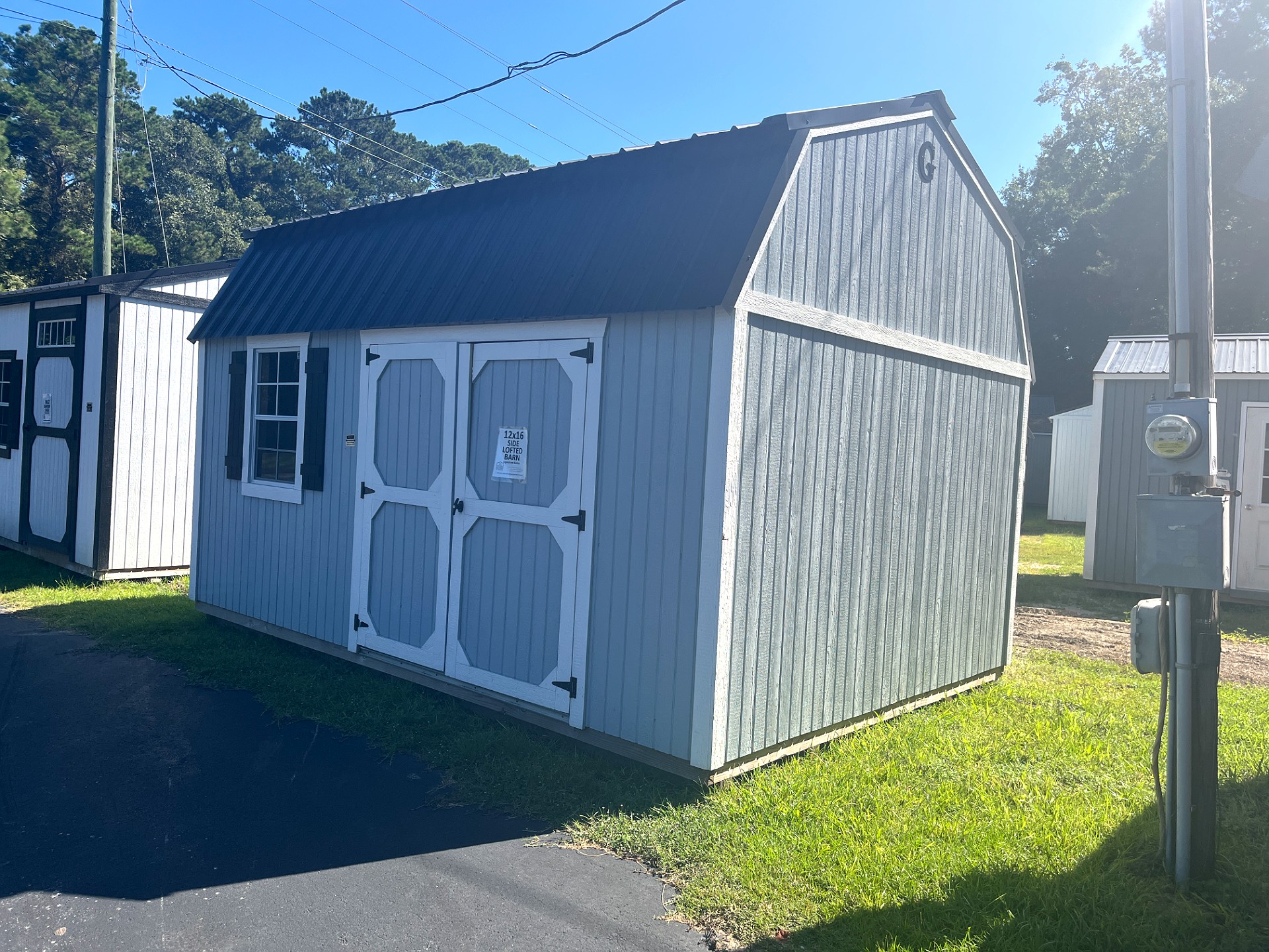 12x16 Side Lofted Barn at Portable Buildings of Ravenel