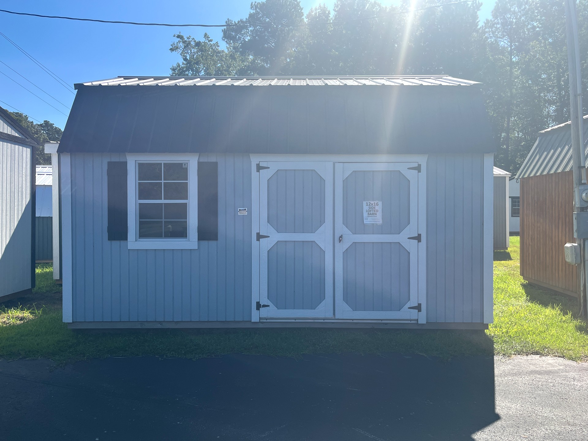 12x16 Side Lofted Barn at Portable Buildings of Ravenel