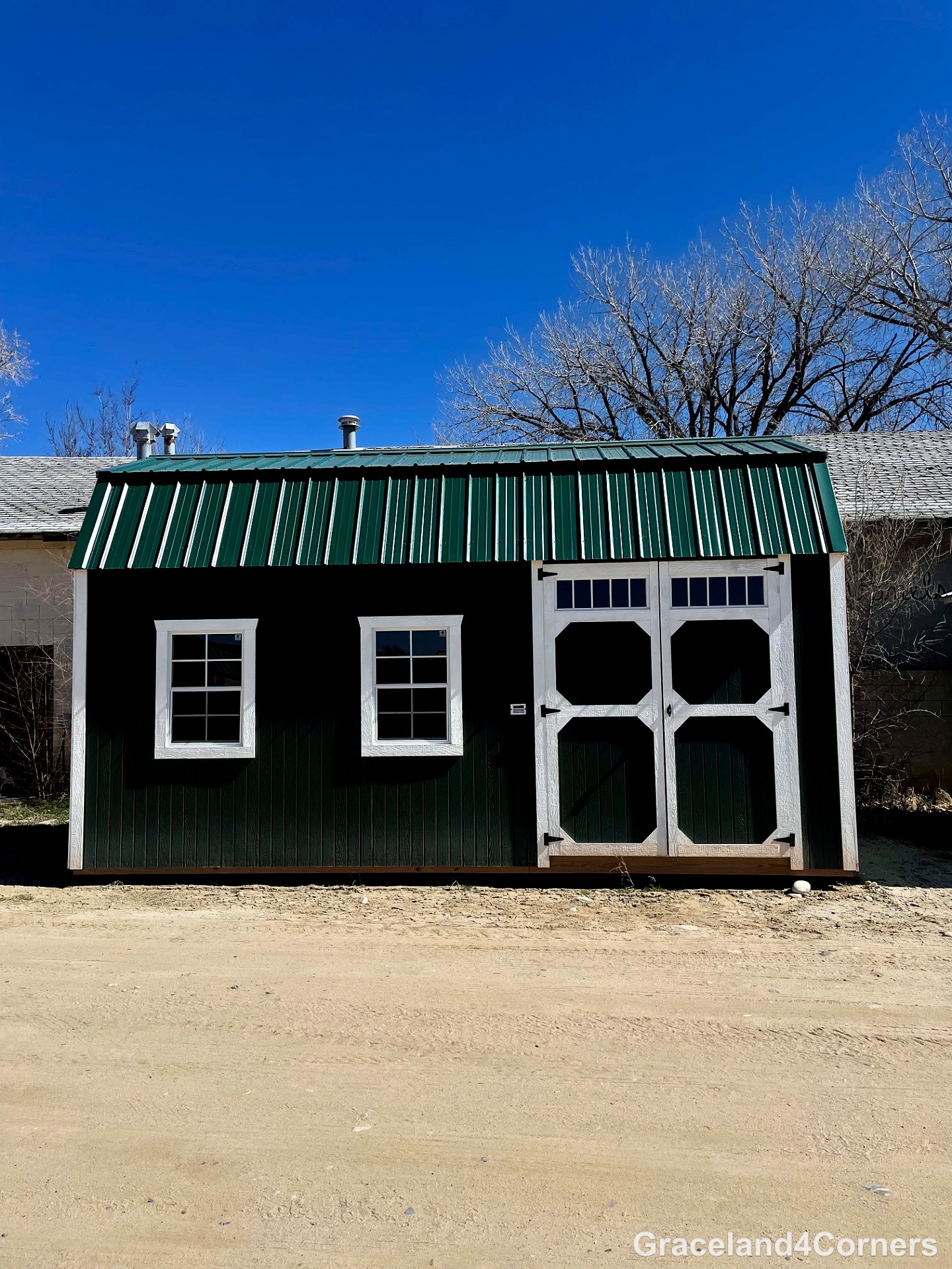 10x20 Side Lofted Barn at GRACELAND FOUR CORNERS