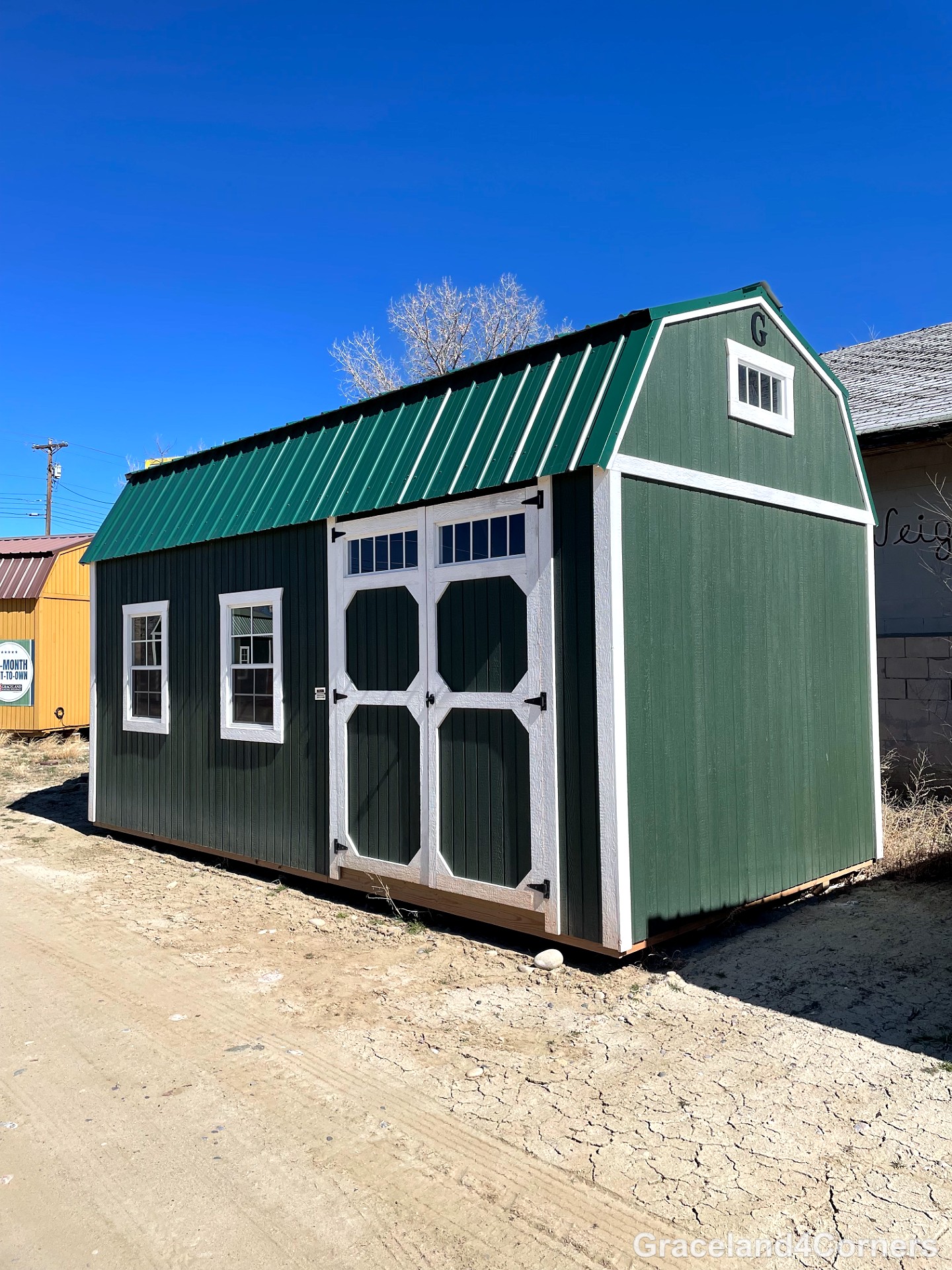 10x20 Side Lofted Barn at GRACELAND FOUR CORNERS