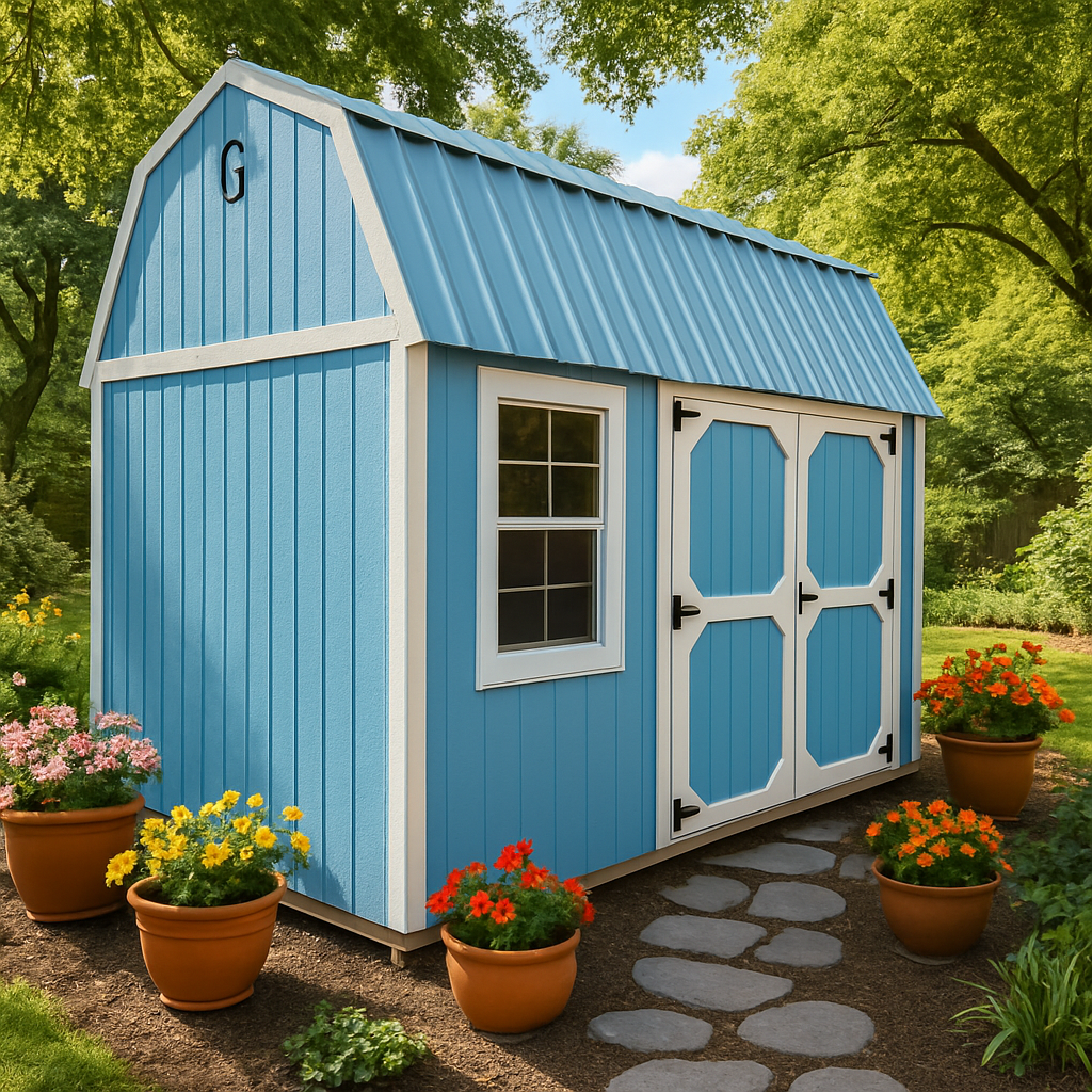 8x12 Side Lofted Barn at ACE Buildings - Graceland of Corpus Christi