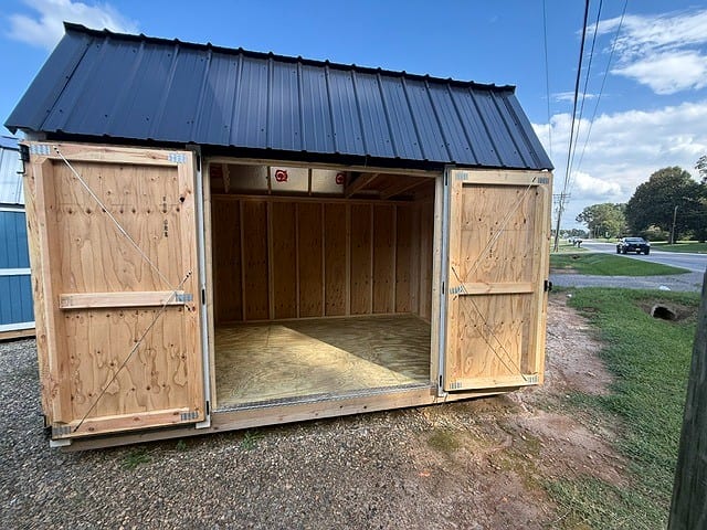 8x12 Side Lofted Barn at Graceland Portable Buildings of the Carolinas / Dixie Motors, LLC