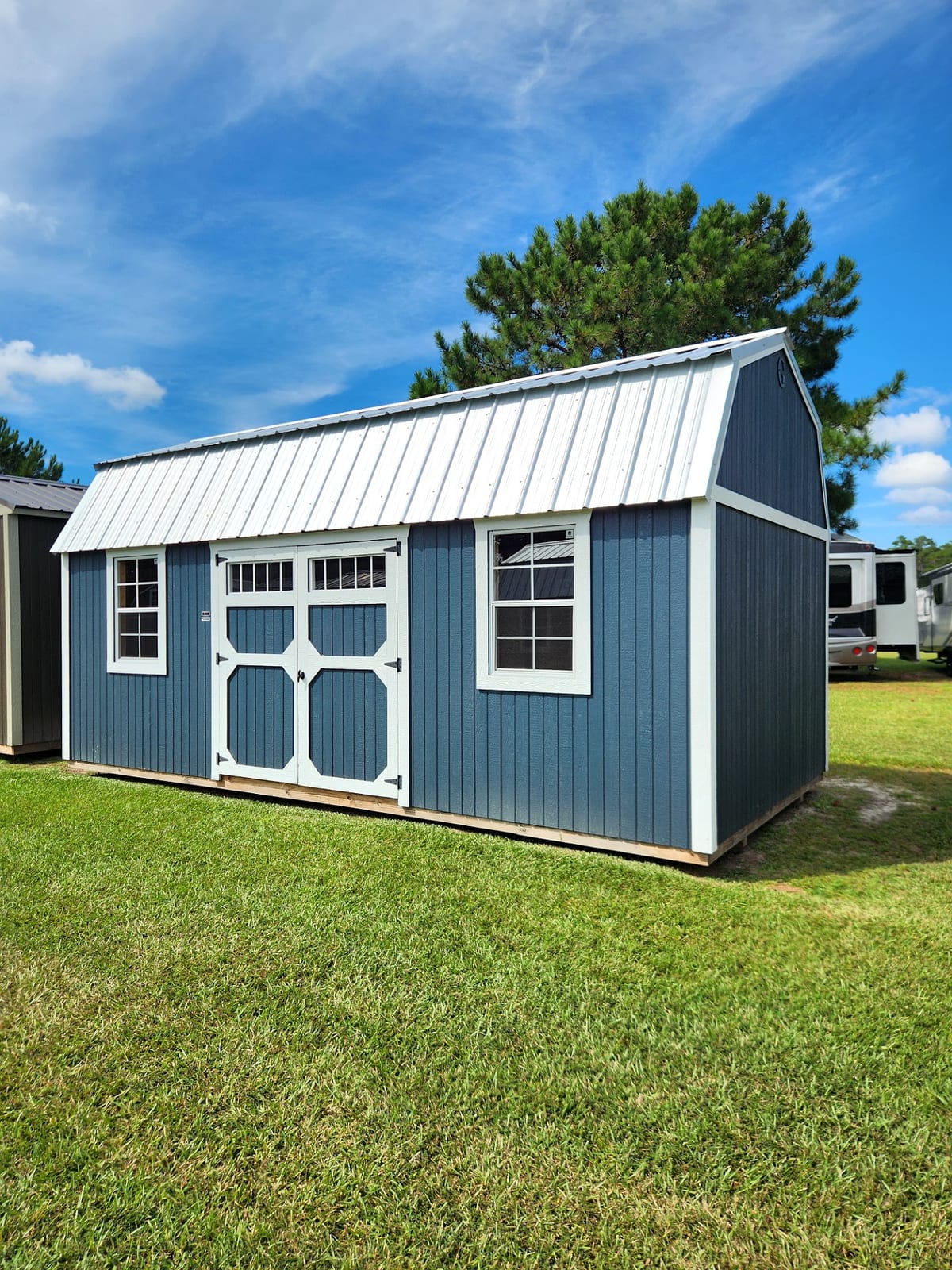 10x20 Side Lofted Barn at Toler's Coastal Structures - Newport