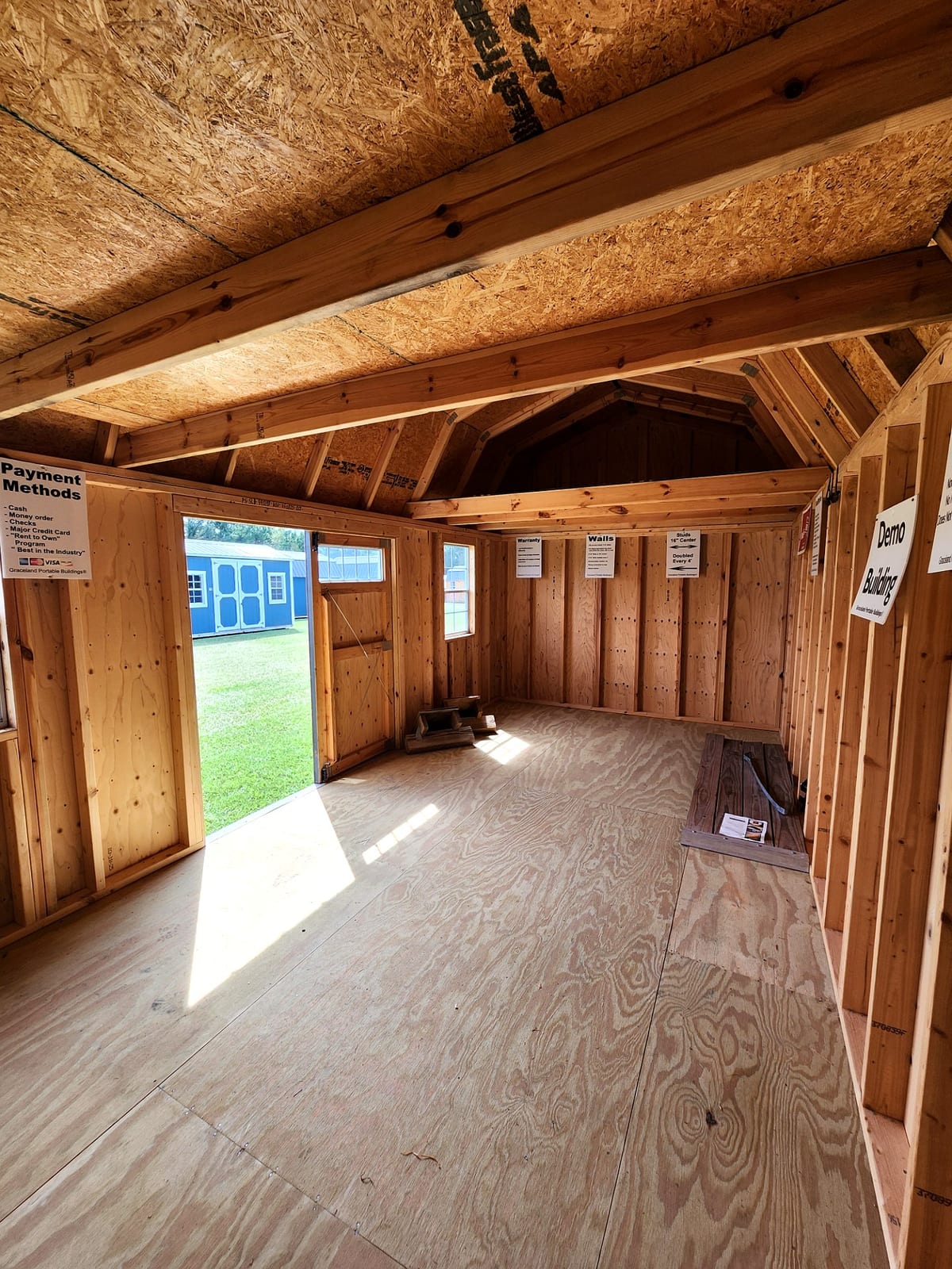 10x20 Side Lofted Barn at Toler's Coastal Structures - Newport