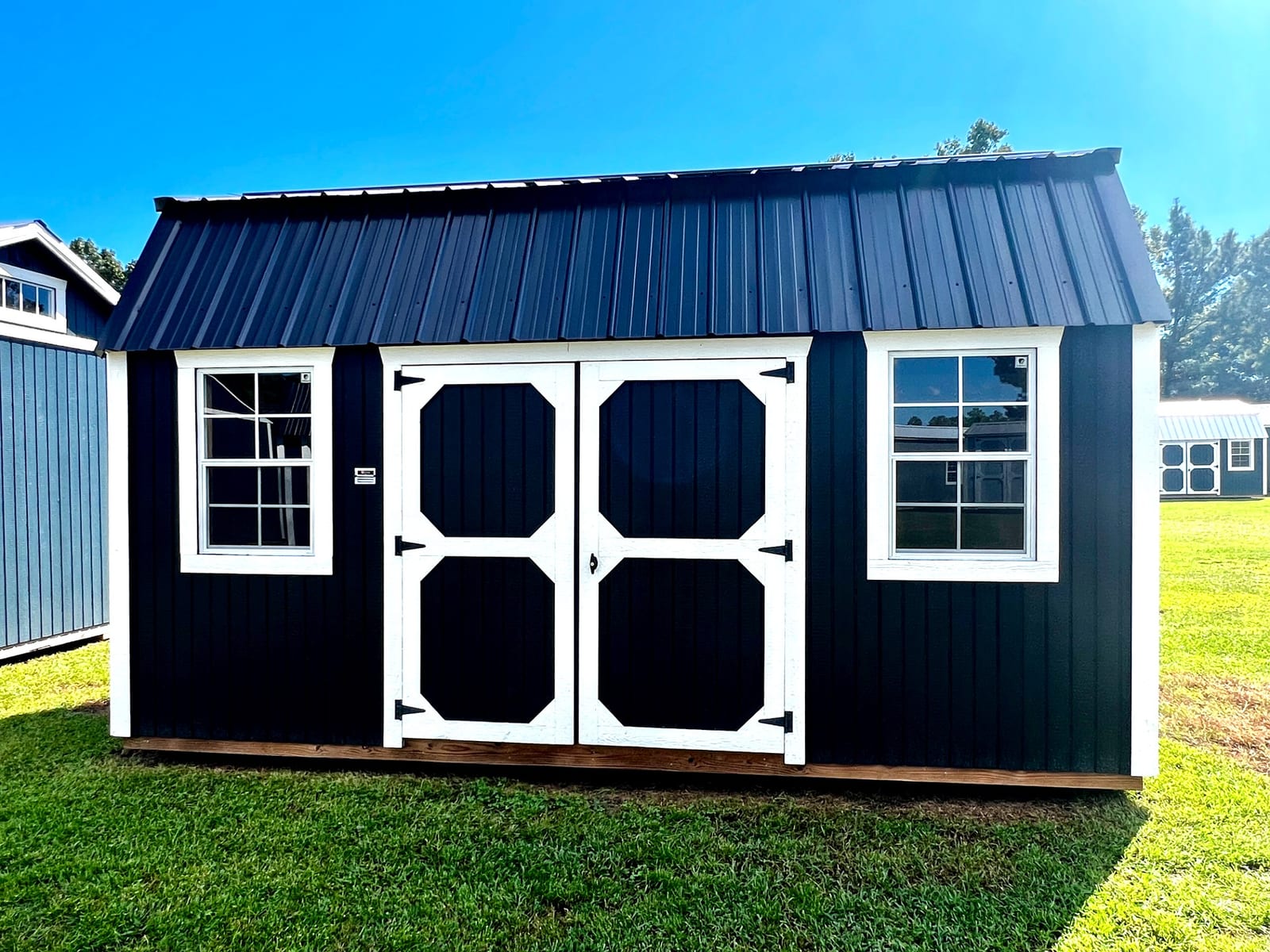 8x16 Side Lofted Barn at Toler's Coastal Structures - Newport