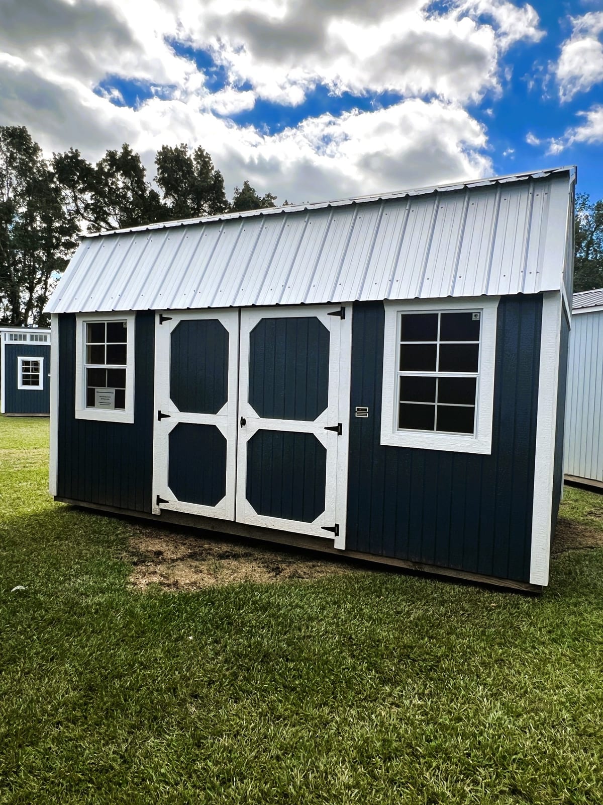 10x16 Side Lofted Barn at Toler's Coastal Structures - Newport