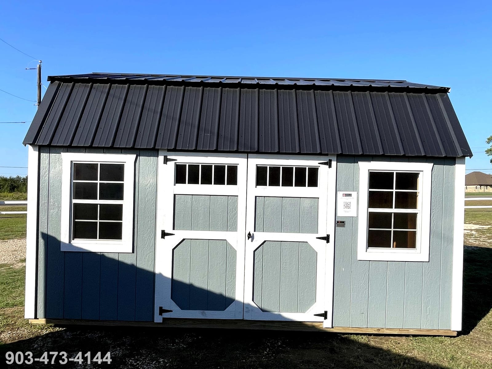 10x16 Side Lofted Barn at Tyler Lot- ETX Steel Tyler