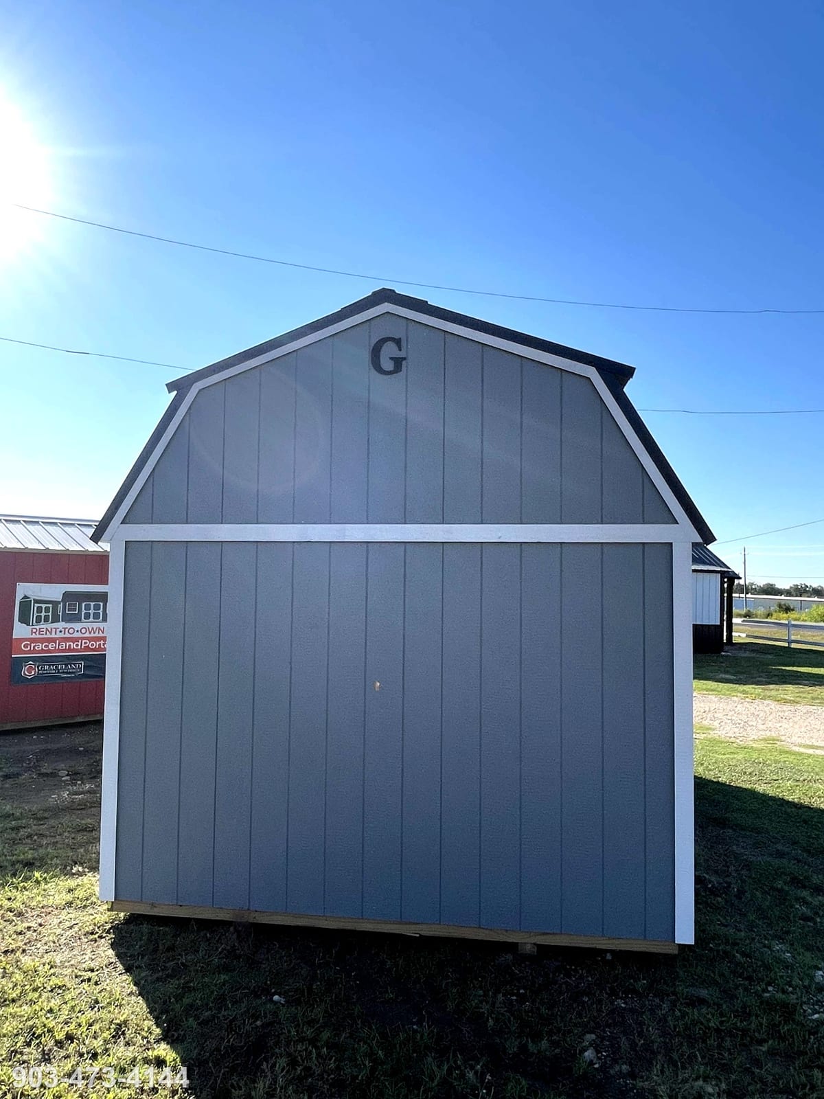10x16 Side Lofted Barn at Tyler Lot- ETX Steel Tyler