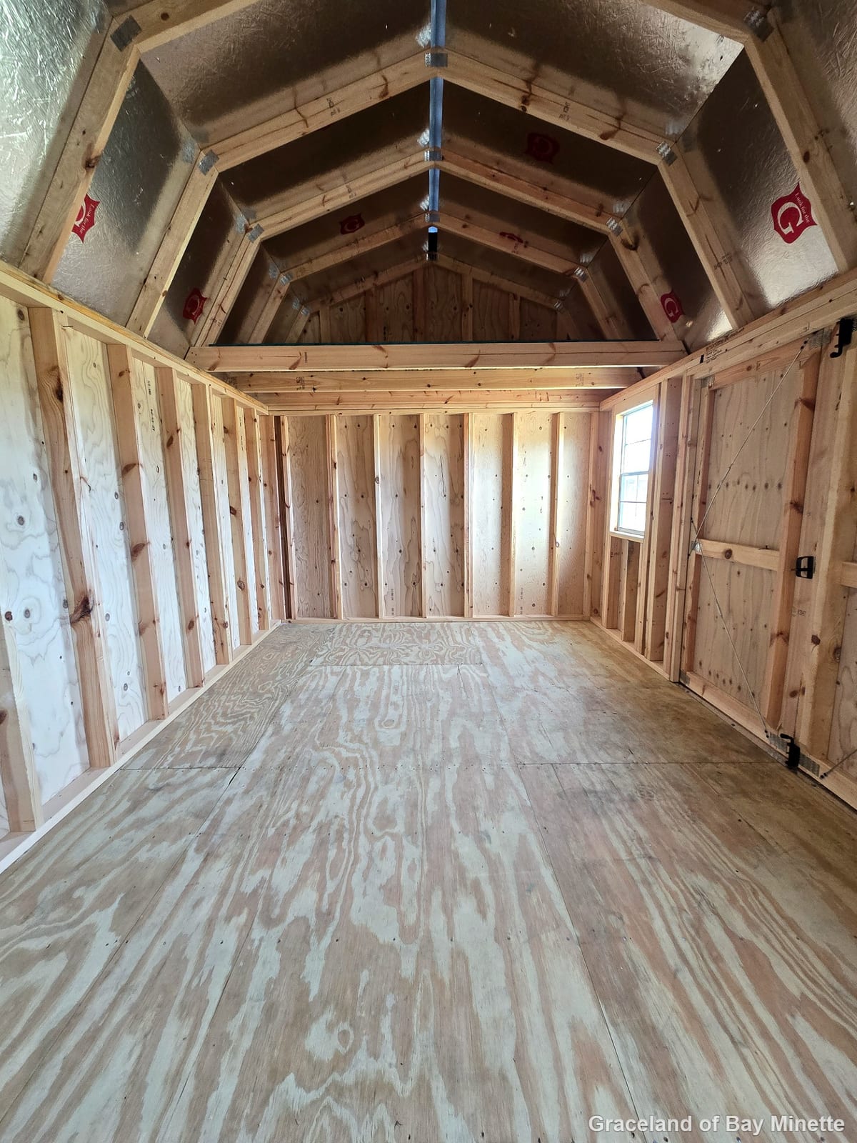 10x16 Side Lofted Barn at Graceland of Bay Minette