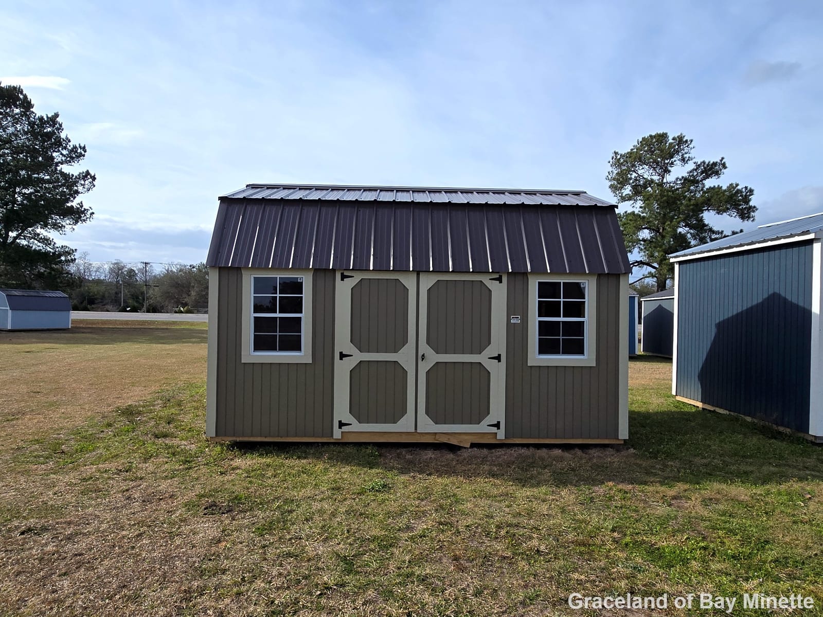 10x16 Side Lofted Barn at Graceland of Bay Minette