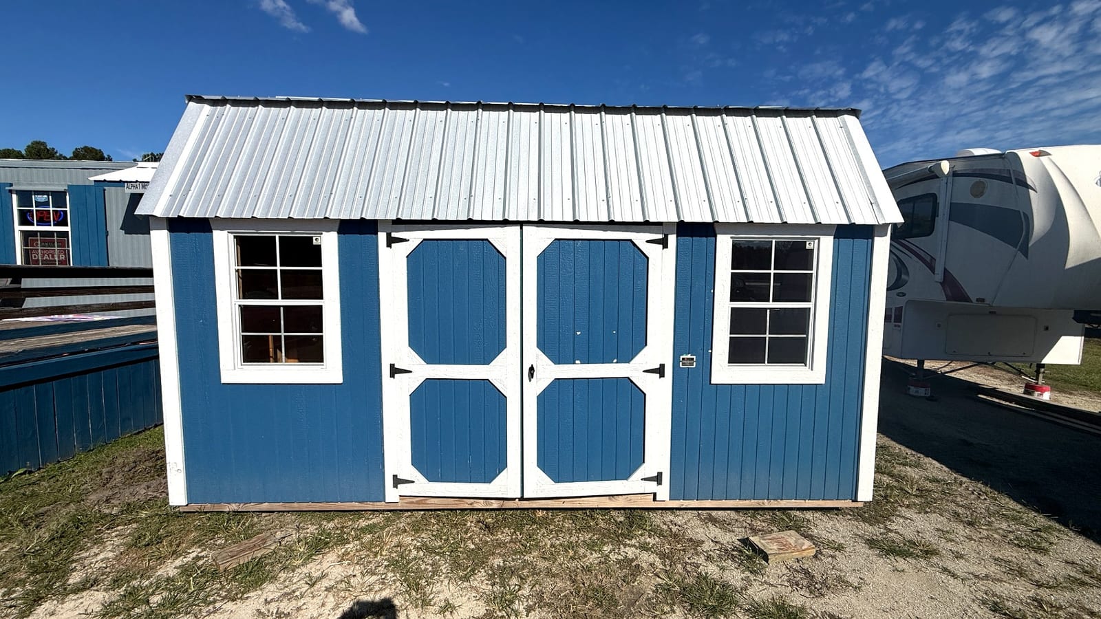 10x16 Side Lofted Barn at Alpha1 Storage Solutions