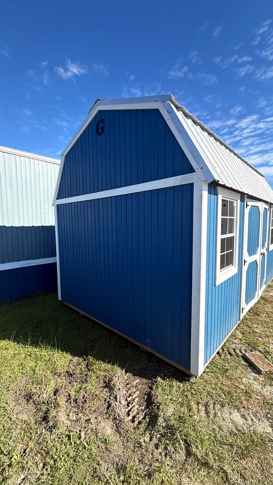 10x16 Side Lofted Barn at Alpha1 Storage Solutions