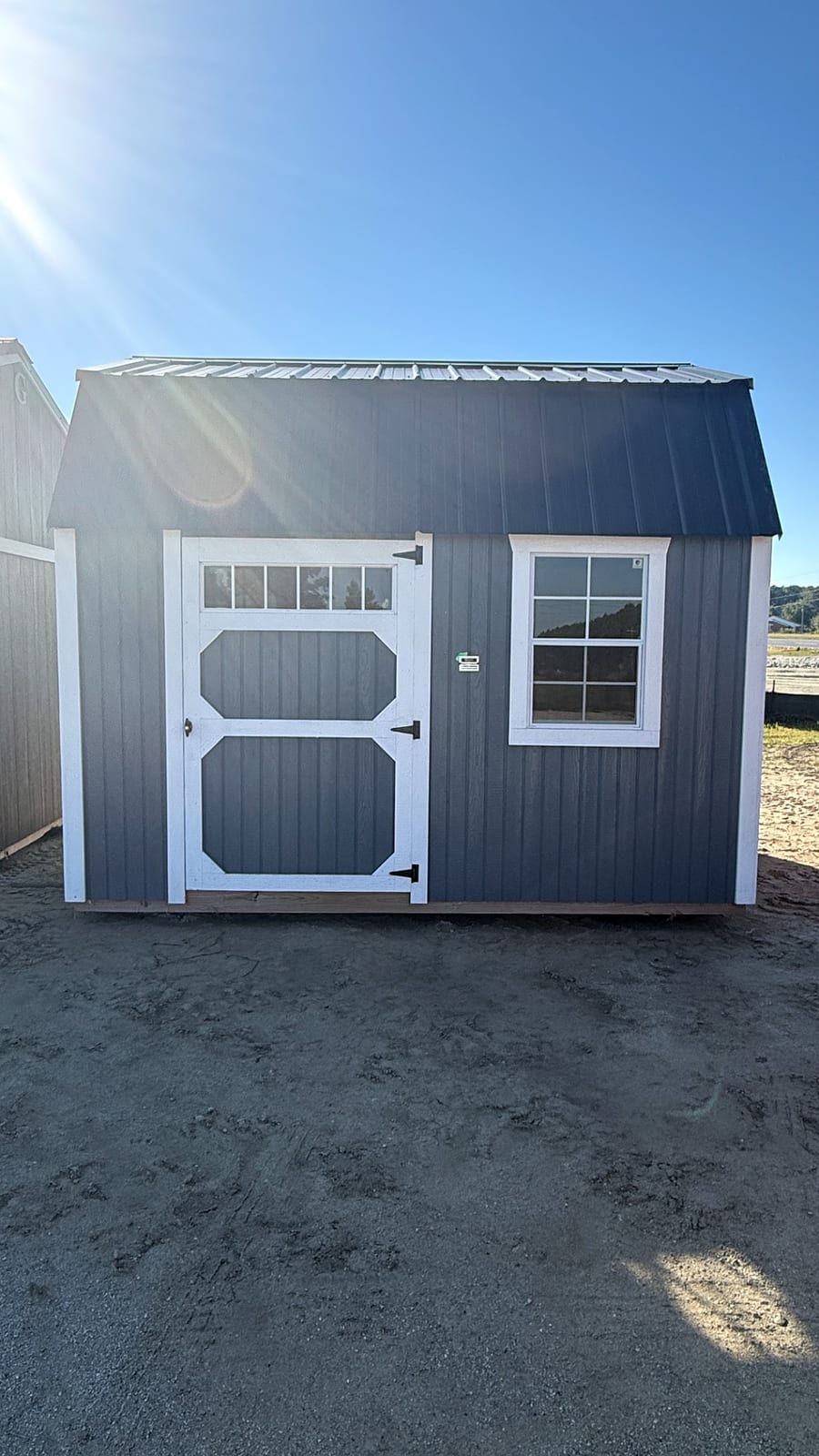 10x12 Side Lofted Barn at Alpha1 Storage Solutions