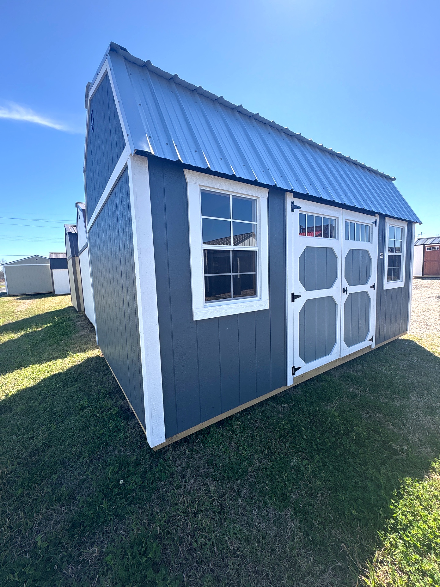 10x16 Side Lofted Barn at Cajun Buildings and Carports