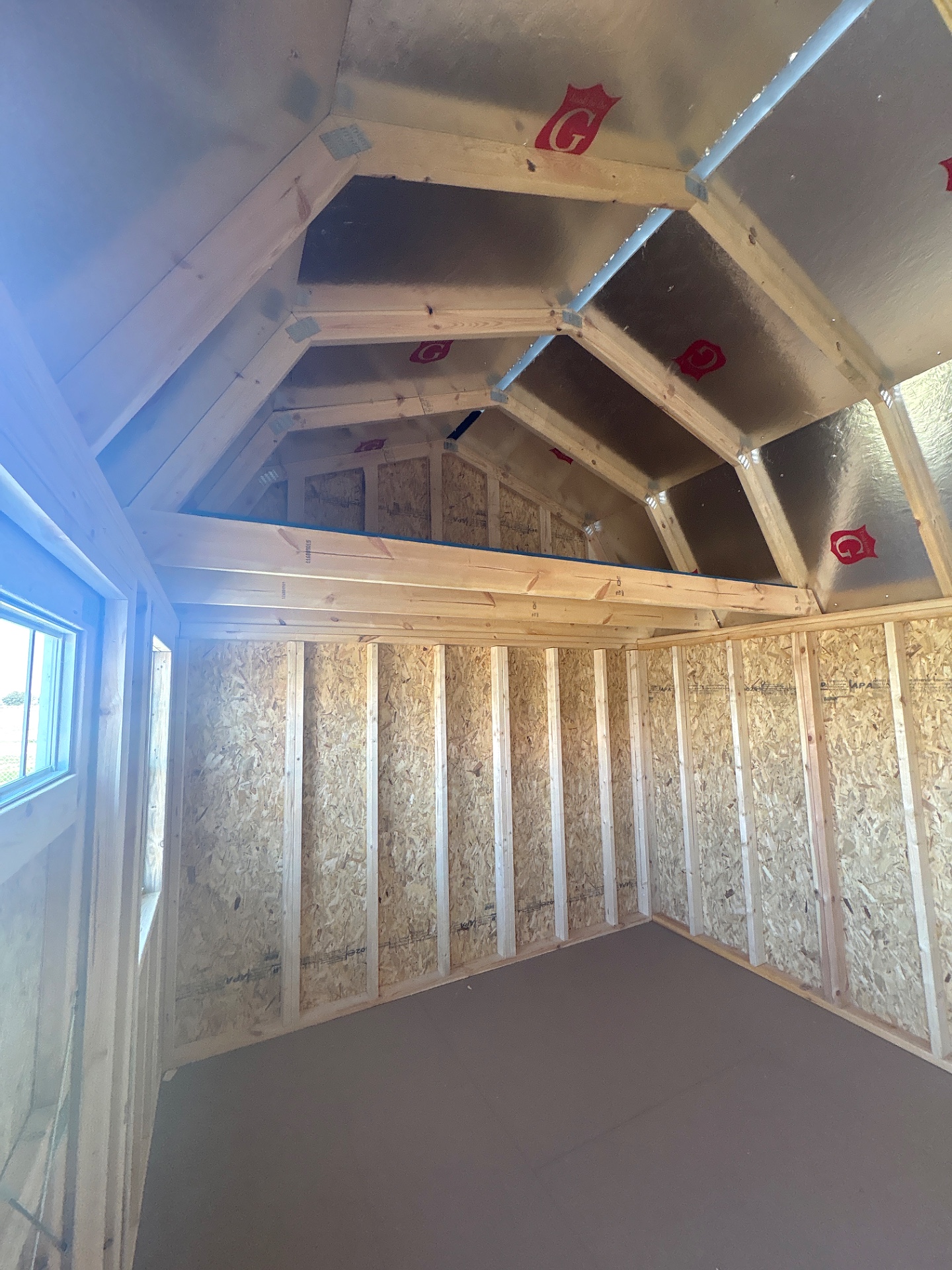 10x16 Side Lofted Barn at Cajun Buildings and Carports