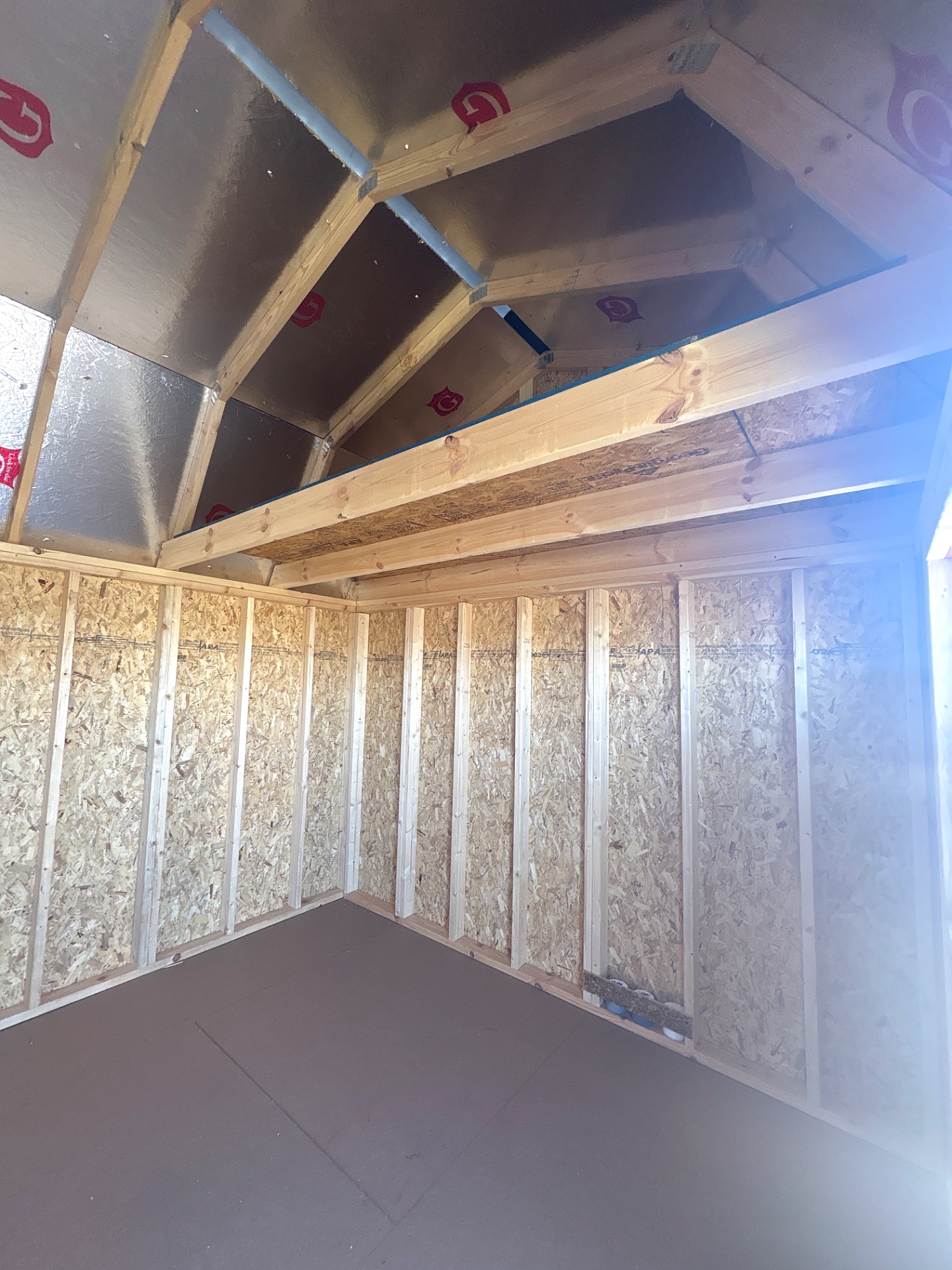 10x16 Side Lofted Barn at Cajun Buildings and Carports