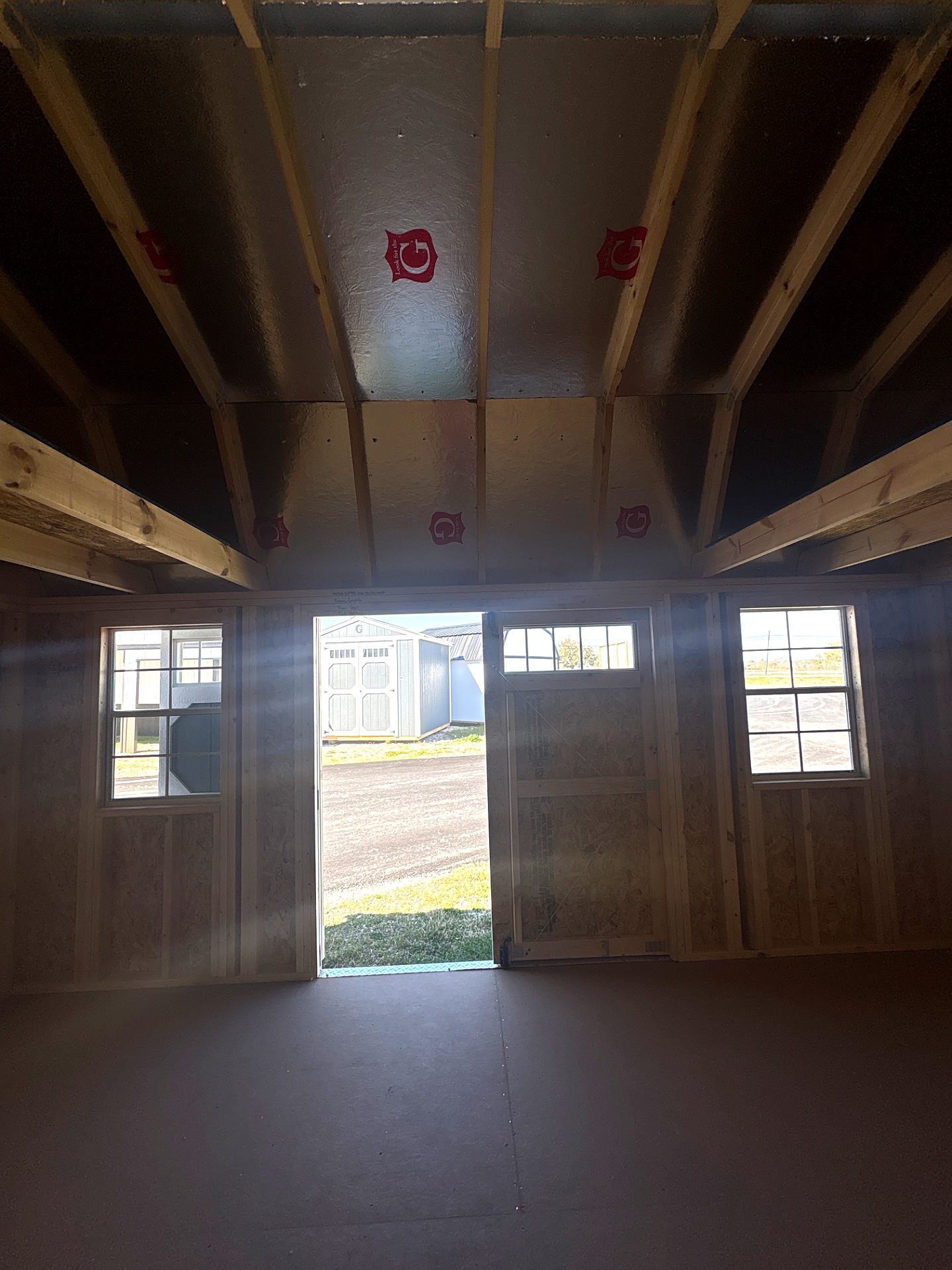 10x16 Side Lofted Barn at Cajun Buildings and Carports