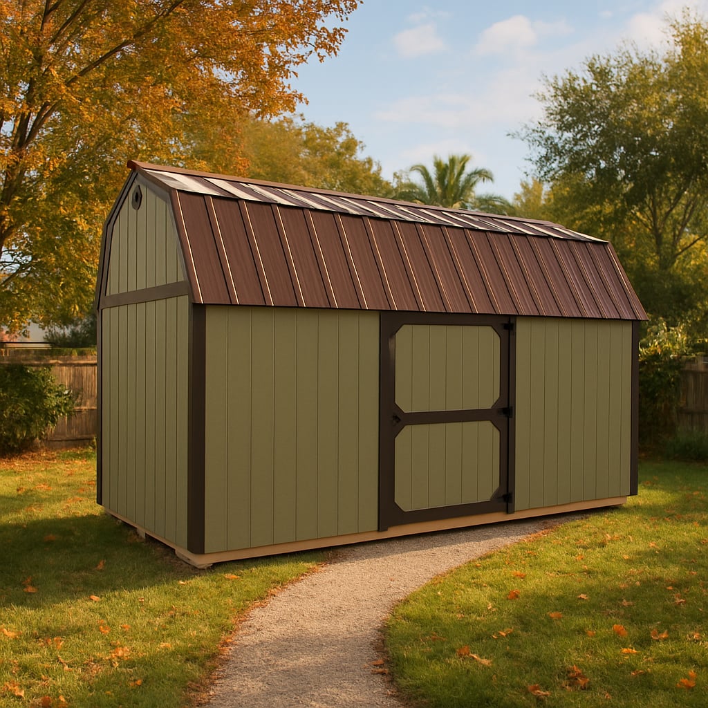 8x16 Side Lofted Barn at ACE Buildings - Graceland of Corpus Christi