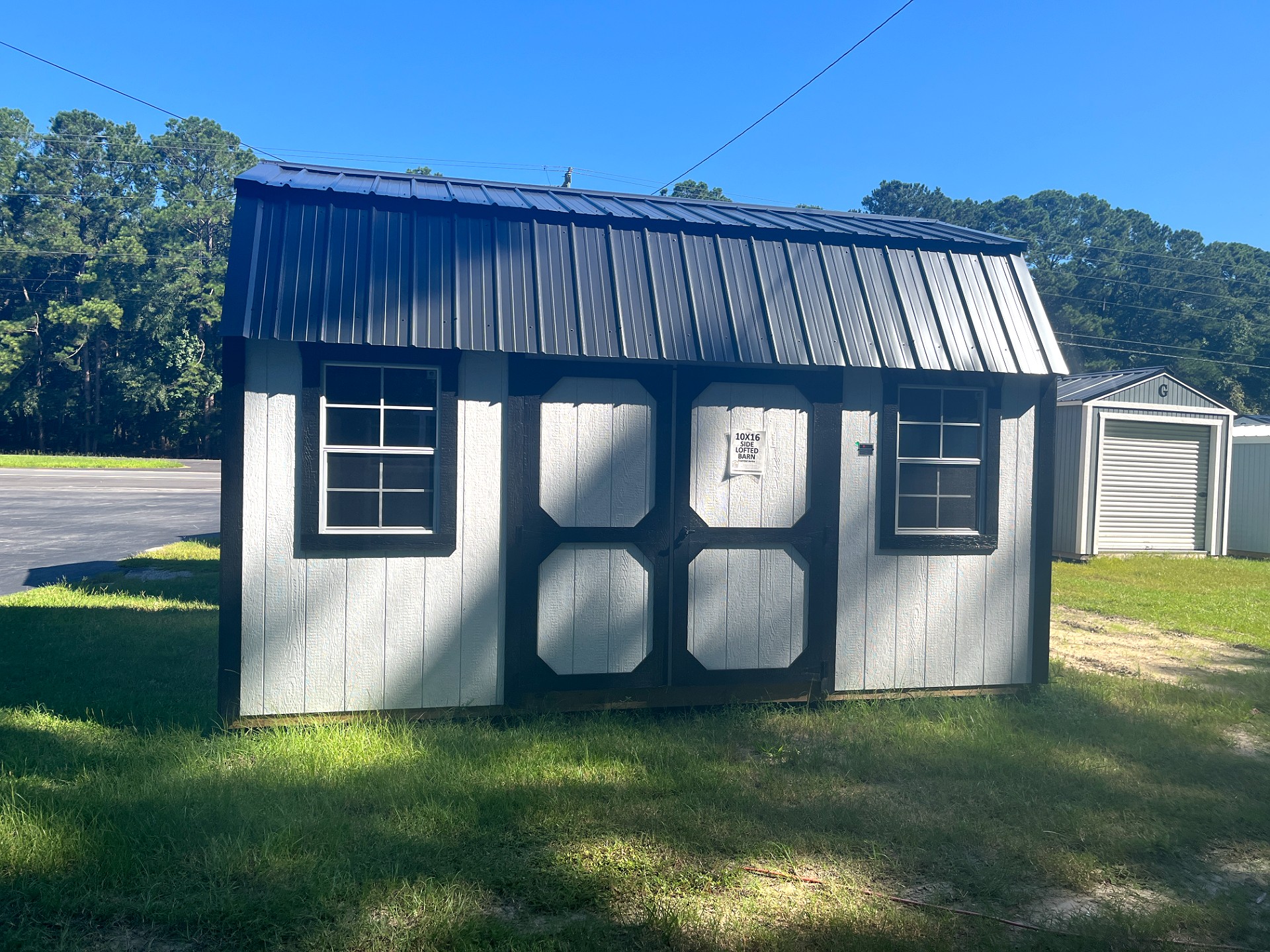 10x16 Side Lofted Barn at Portable Buildings of Ravenel