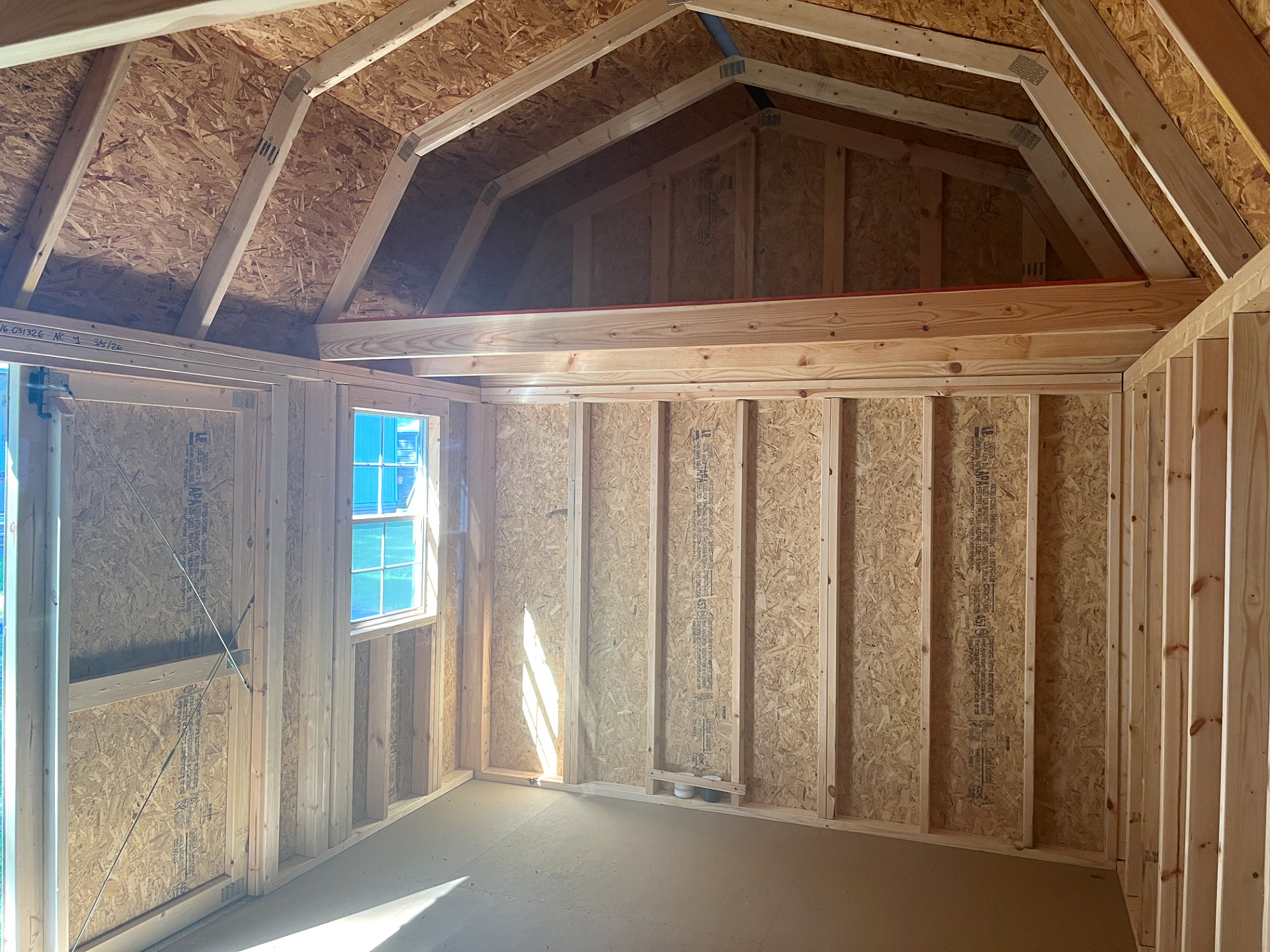 10x16 Side Lofted Barn at Portable Buildings of Ravenel