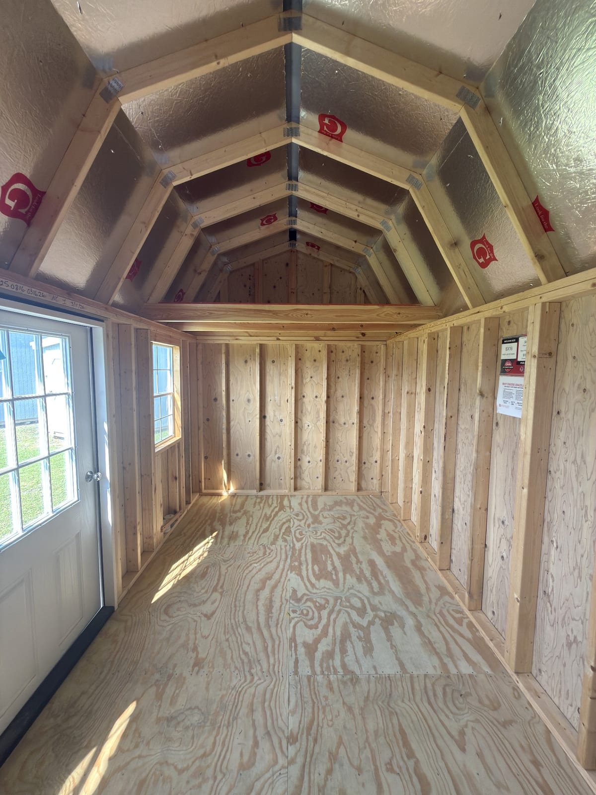 8x16 Side Lofted Barn at Toler's Coastal Structures - Newport
