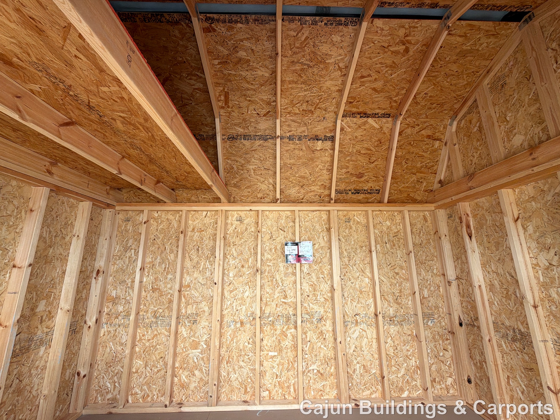 8x12 Side Lofted Barn at Cajun Buildings and Carports