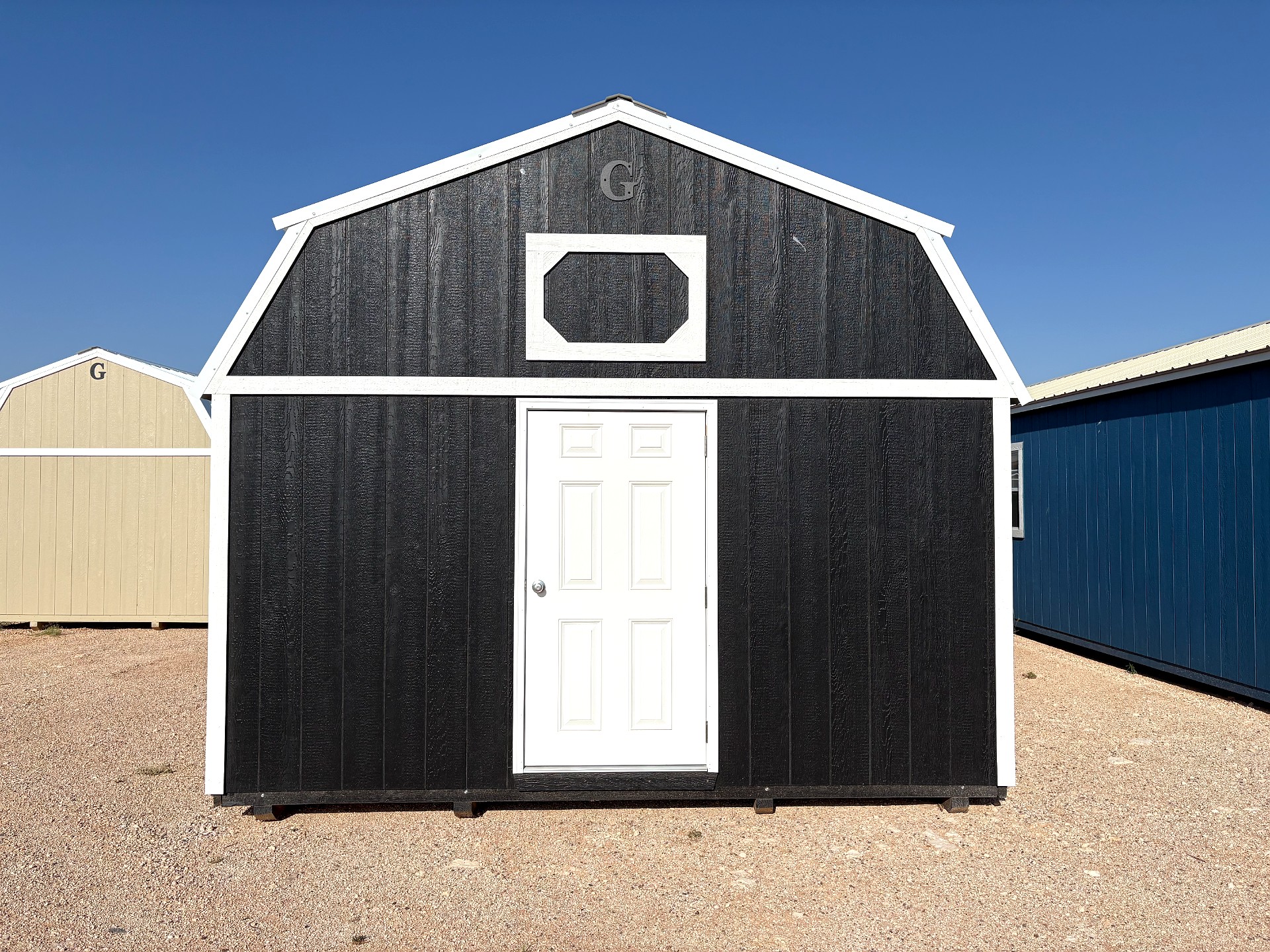 14x40 Side Lofted Barn at Graceland Portable Buildings of Lubbock