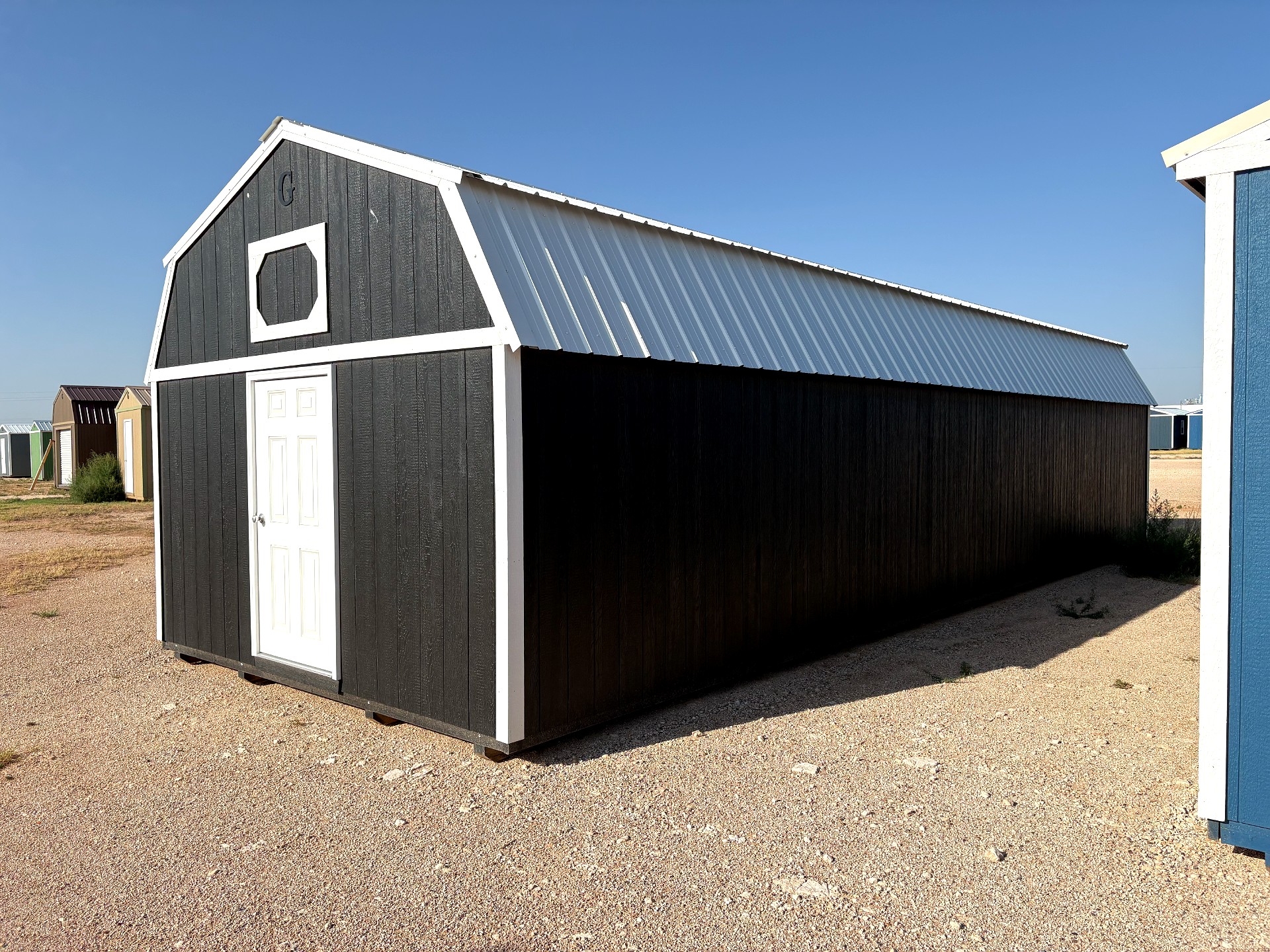 14x40 Side Lofted Barn at Graceland Portable Buildings of Lubbock