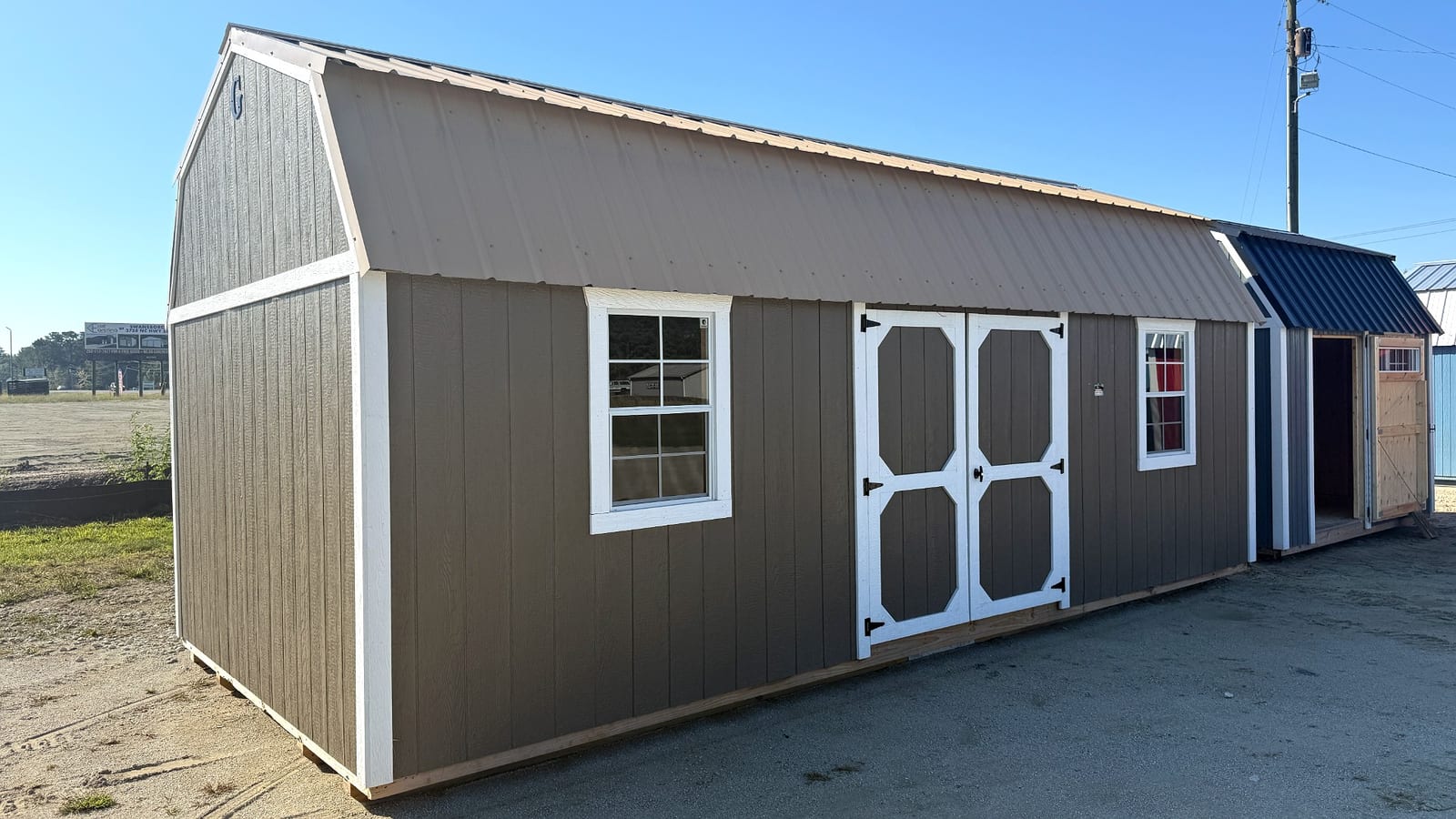 12x24 Side Lofted Barn at Alpha1 Storage Solutions