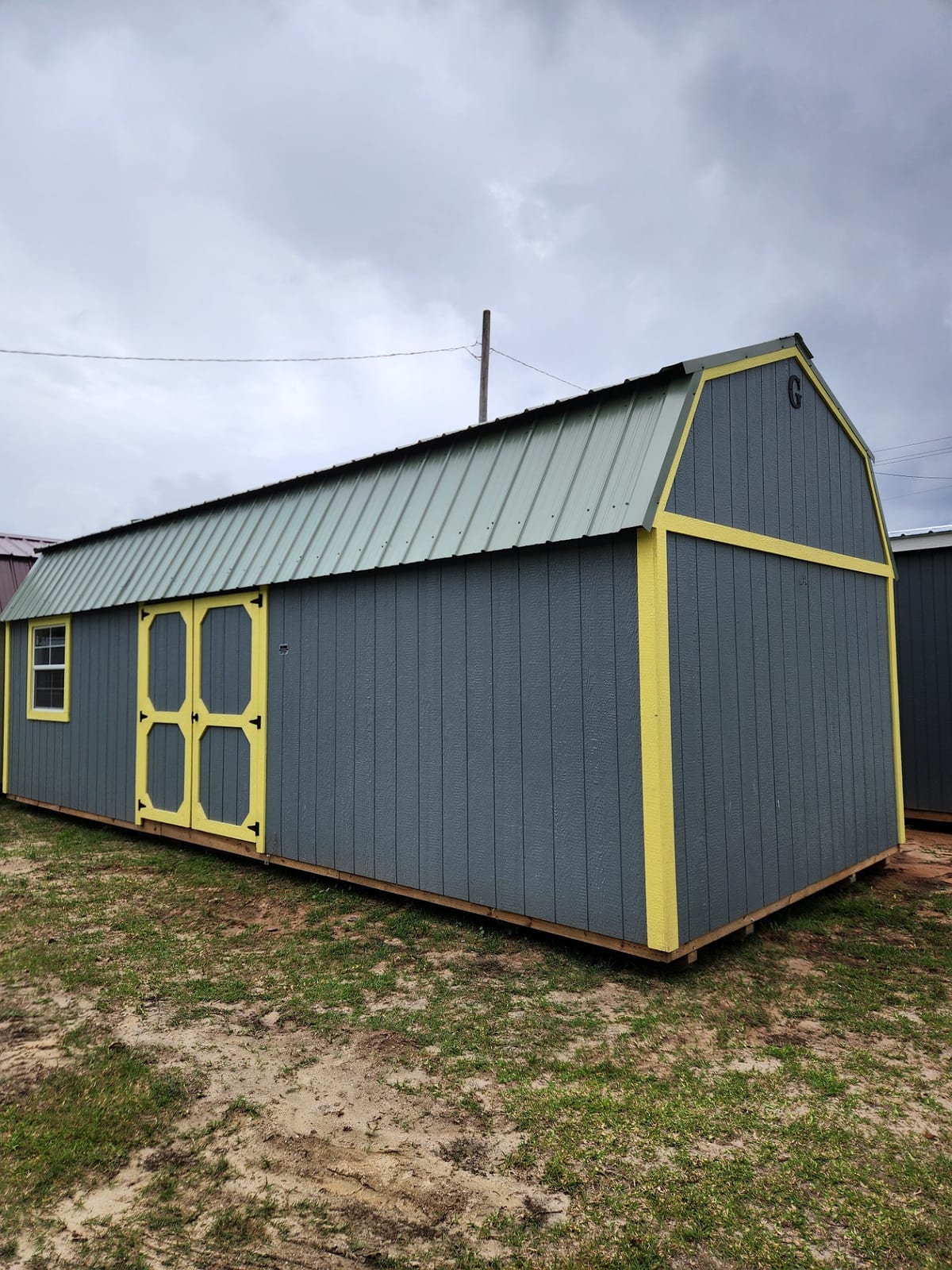 12x28 Side Lofted Barn at Toler's Coastal Structures - Newport